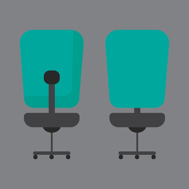 Office chair vector flat illustration