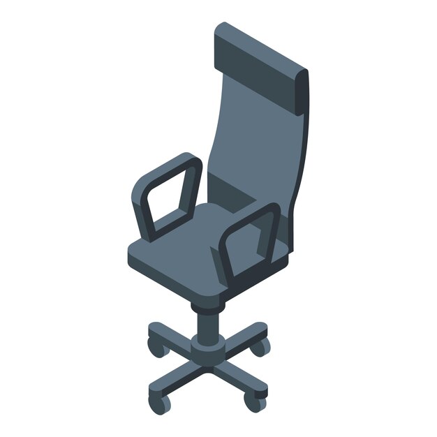 Vector office computer chair icon isometric vector furniture store sale