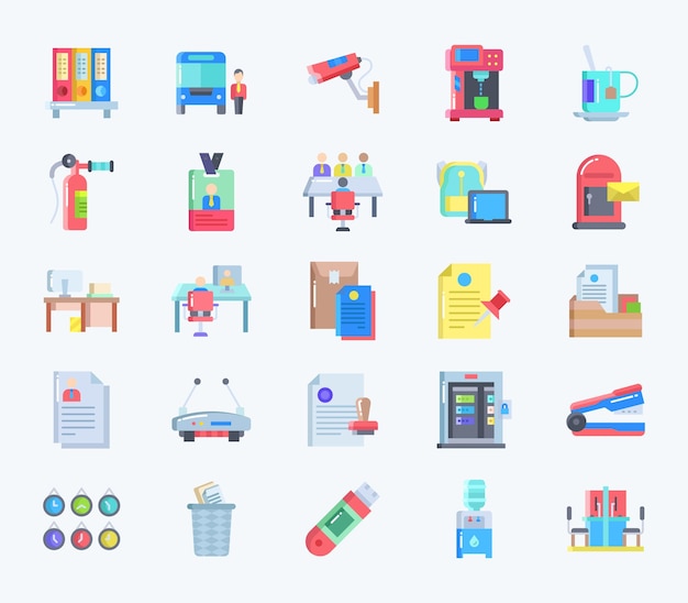オフィスおよび企業のベクトル アイコン イラスト