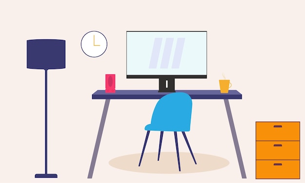 office desk illustrations and clip art