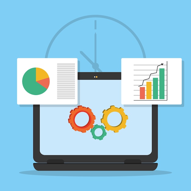 Office-elementen concept vector illustratie grafisch ontwerp