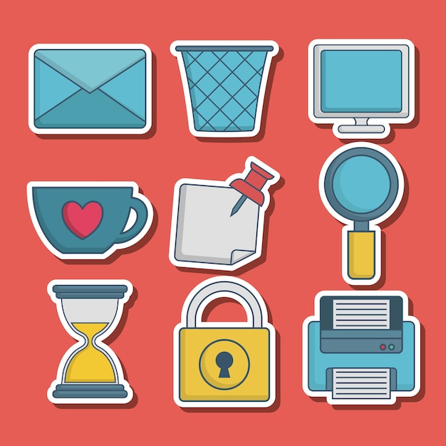 Office elements related icons