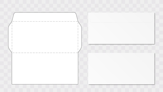 Шаблон вырезания офисного конверта