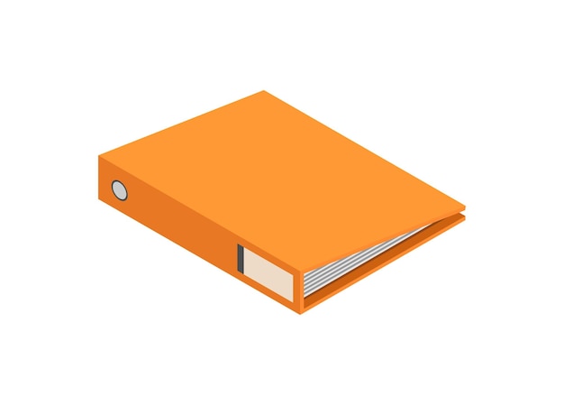 Office file folder Simple flat illustration in isometric view