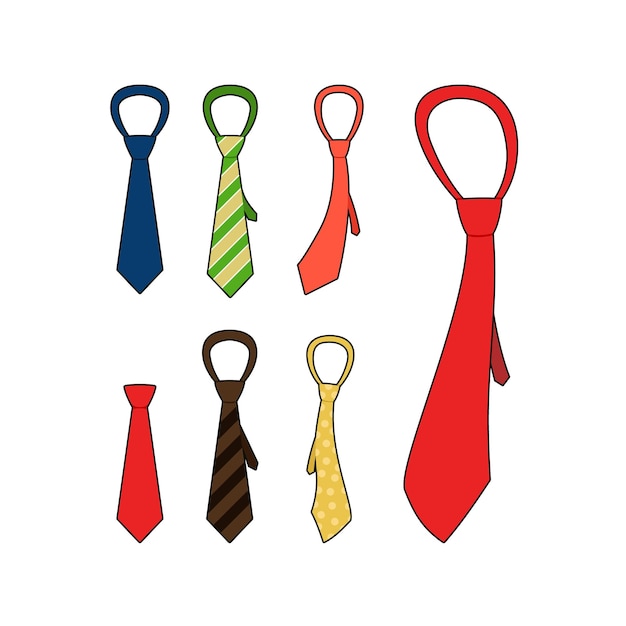 Vector office formele stropdas en stropdas vector element illustratie collectie