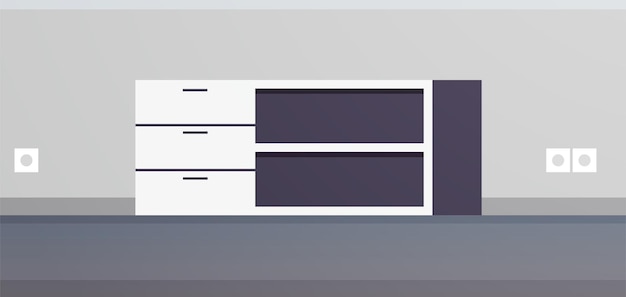 Офисная мебель и дизайн домашнего интерьера плоская векторная иллюстрация