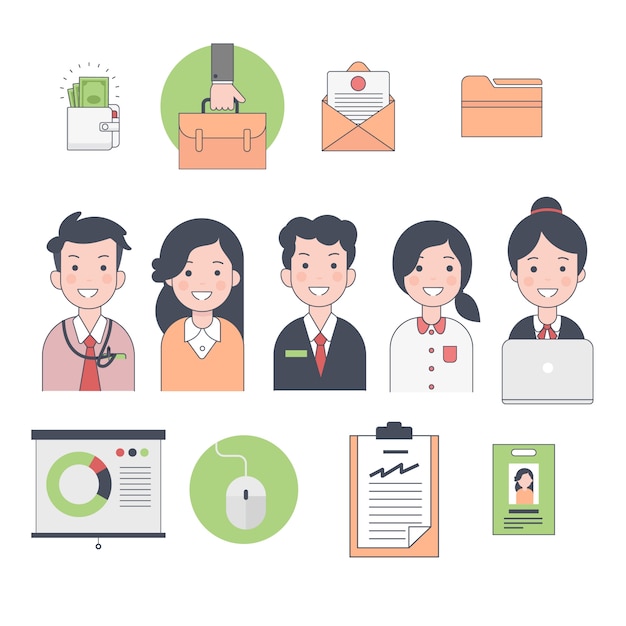 Office icon and people