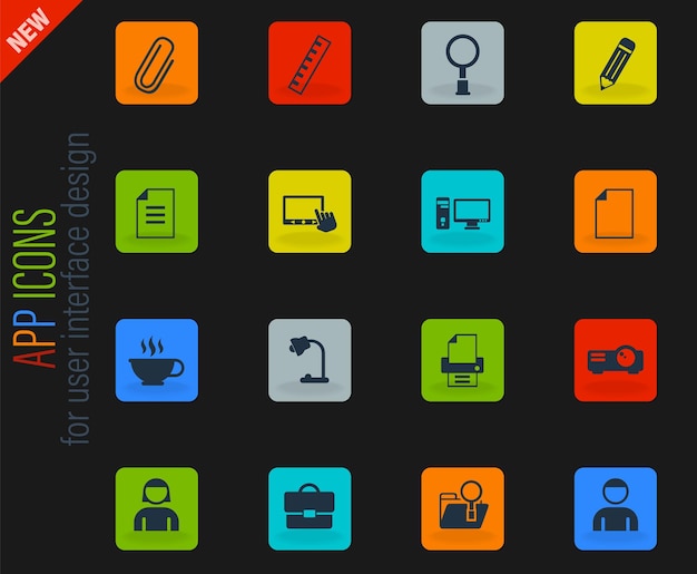 Office icon set