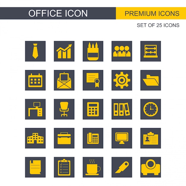 Office icons set