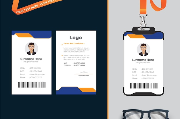 Office ID Card Design Template