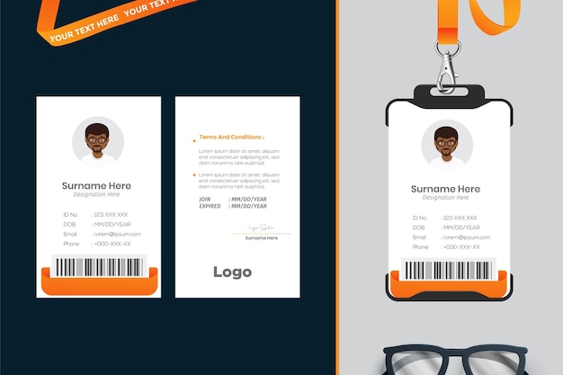 Office ID Card Design Template