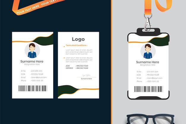 Office id card design template