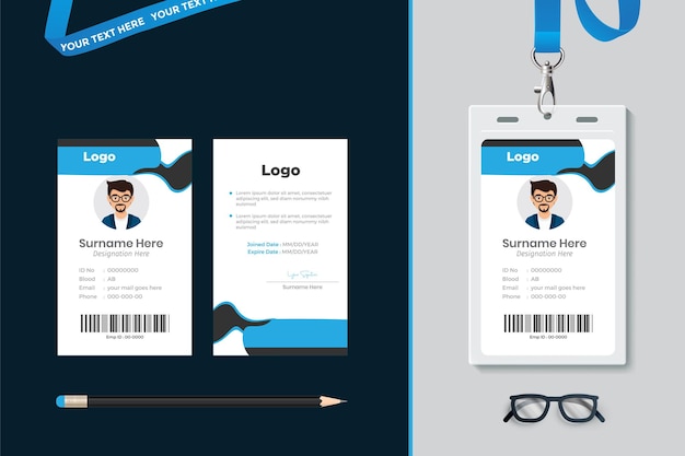 Office ID Card Design Template