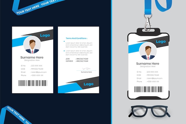 사무실 ID 카드 디자인 서식 파일