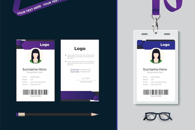 Office ID Card Design Template
