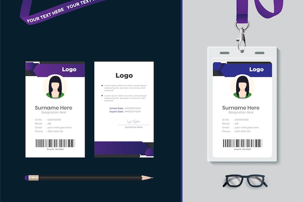 オフィスidカードデザインテンプレート