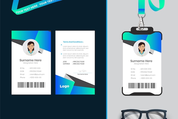 Office ID Card Design Template