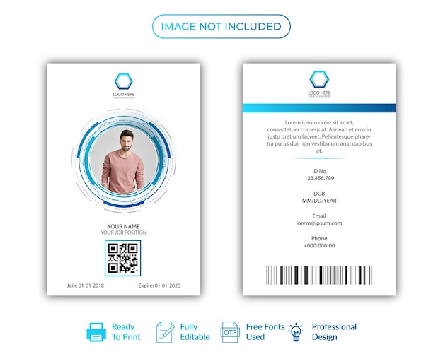 Office id card template illustration VECTOR TEMPLATE