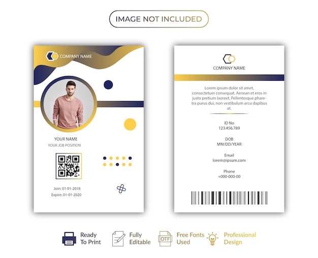 Office id card template illustration VECTOR TEMPLATE