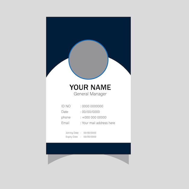 Vector office id card