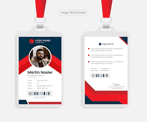 Office id-kaart ontwerpsjabloon