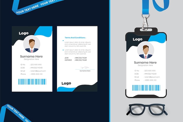 Office id-kaart ontwerpsjabloon