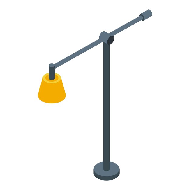 Vettore icona lampada da ufficio icona vettoriale isometrica della lampada da ufficio per il web design isolato su sfondo bianco