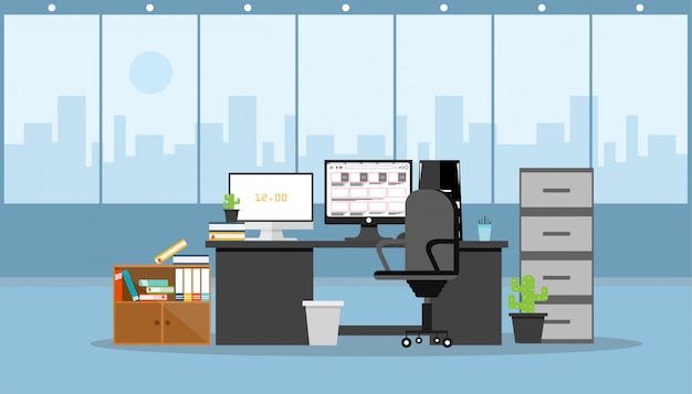 Office  learning and teaching To work vector illustration 