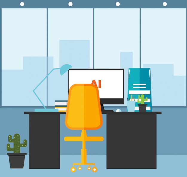 Office  learning and  Using a design vector illustration 