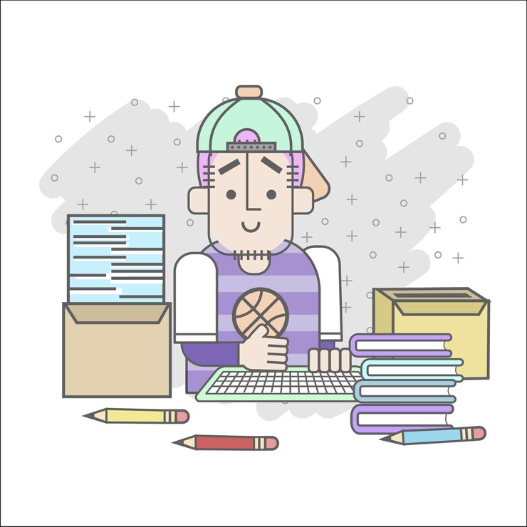 Vector office man