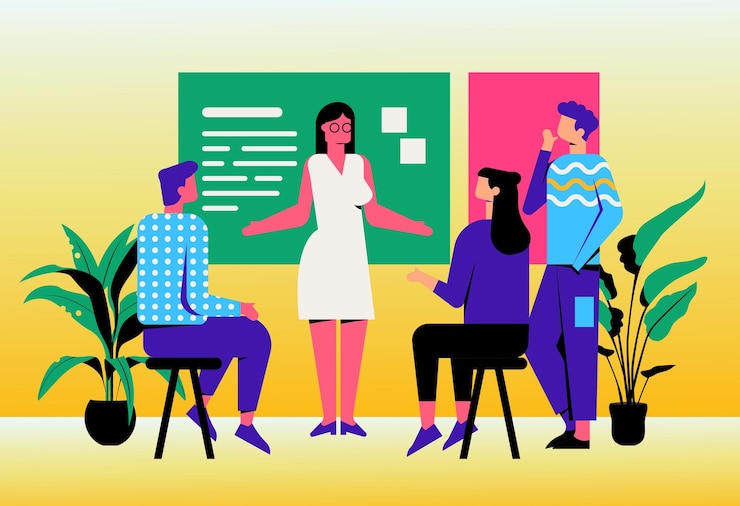 Vector office meeting room design