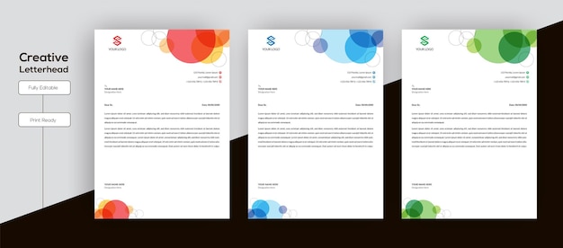 Vector office modern business letterhead template design