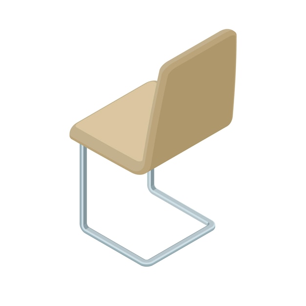 Office modern chair isometric element of modern office or living space interior