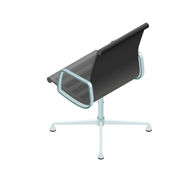 Vector office modern chair isometric element of modern office or living space interior