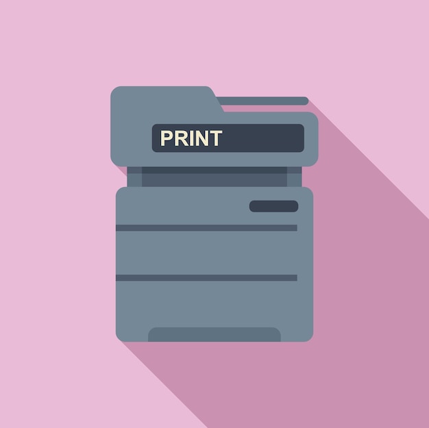 Office printer icon flat vector digital print copy paint