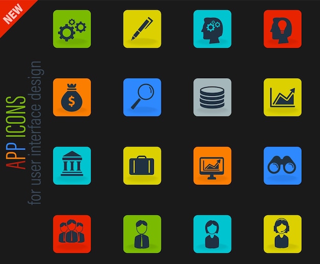 Vector office simply icons