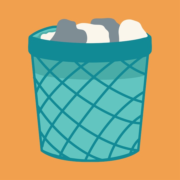 office tool vector illustration trash