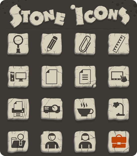 Office vector icons for web and user interface design