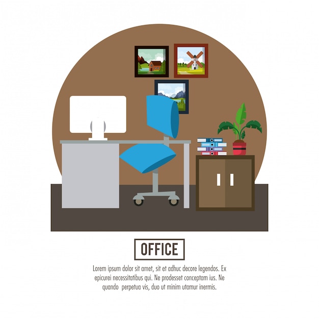 Office workplace banner information