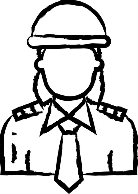 Vector officer hand drawn vector illustration