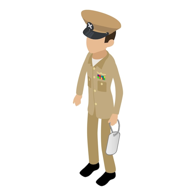 Officer icon Isometric illustration of officer vector icon for web