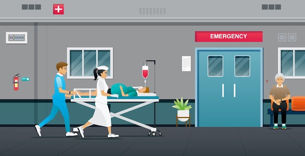 Officers and nurses are sending the pregnant woman to the emergency room