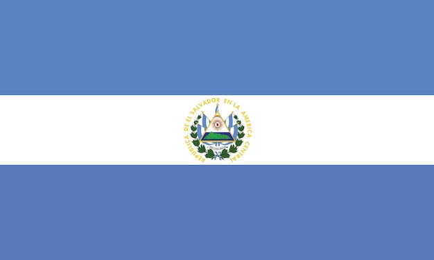 Vector the official flag of el salvador the el salvador national flag in north america