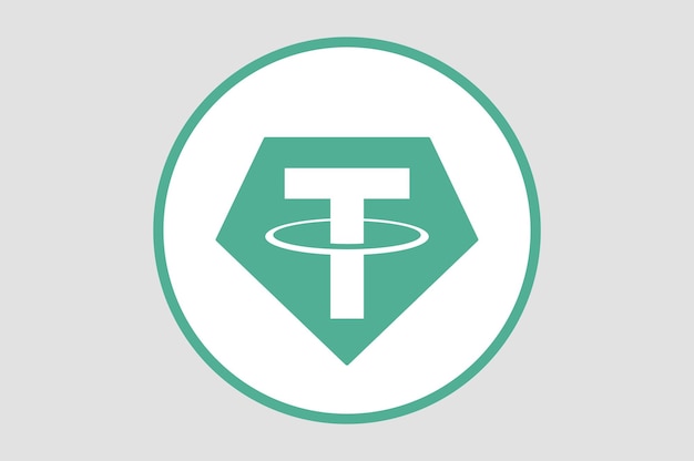 Vector official logo of tether usdt stable crypto coin