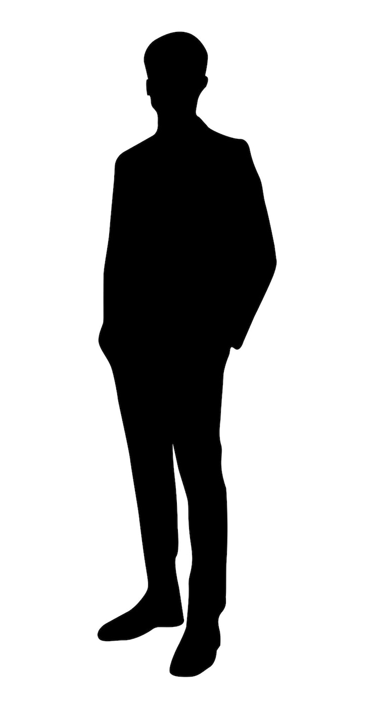 Vector official manstanding vector image silhouette