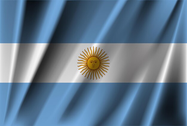 Official national argentina flag vector