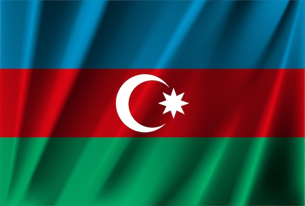 Official national azerbaijan flag vector