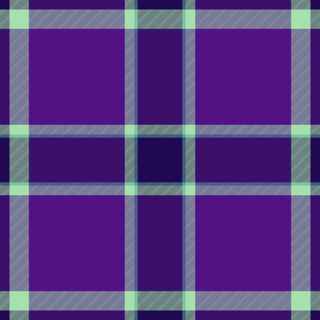 タータン・シームレス・パターン (Tartan Seamless Pattern) はオリジナルのカラーで紫色と明るい色のベクトル・テキスタイル (Vector Textiles) を採用しています