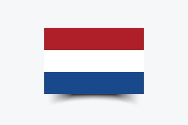 Officiële kleuren van de Nederlandse vlag en digitale vectorillustratie van de verhoudingen