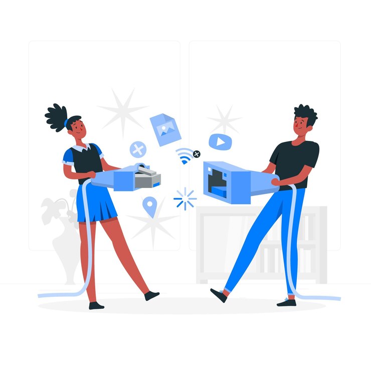 Vector offline concept illustration